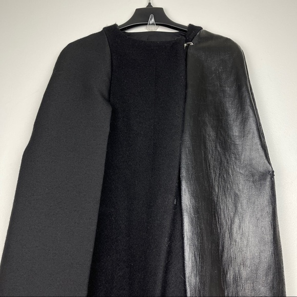 RARE Rick Owens Runway 2017 Wool Cape Zip Coat - Picture 8 of 16